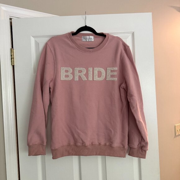 Heirloom Bride Crewneck Sweater Pearl Lettering - Size Medium - Picture 1 of 3
